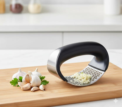 WAREKITTH Stainless Steel Garlic Press | Garlic Crusher Rocker | Easy Garlic Mincer | Heavy Duty Garlic Presser Tool