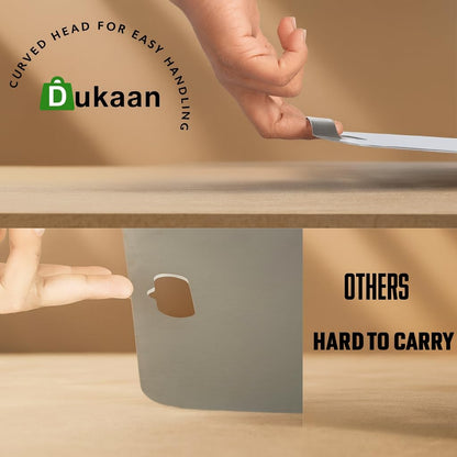 Premium 304 Stainless Steel Chopping Board for Kitchen with Built-in Handle & Curved Head – Heavy WAREKITTH Duty Non-Slip Chopping Board for Meat, Fruits & Vegetables | Hygienic, Durable & Knife-Safe