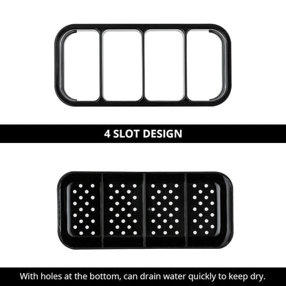 WAREKITTH Large Stainless Steel Spoon Stand for Kitchen Steel Cutlery Stand Spoon Organizer for Kitchen