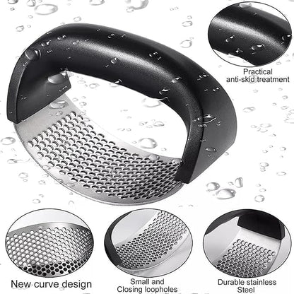 WAREKITTH Stainless Steel Garlic Press | Garlic Crusher Rocker | Easy Garlic Mincer | Heavy Duty Garlic Presser Tool